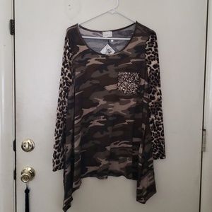 NWT Camo Print Tunic